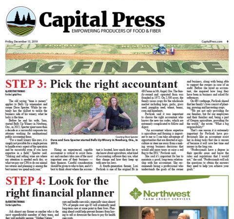 Bells Up’s Dave Specter Featured In Four-Part Financial Health Series by Capital Press