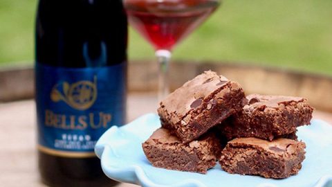 Urban Bliss Life Uses Bells Up Titan 2015 Pinot Noir in Decadent Brownie Recipe