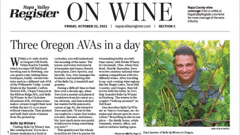 Napa Valley Register Says A Visit To Bells Up Is “Like Coming Home”