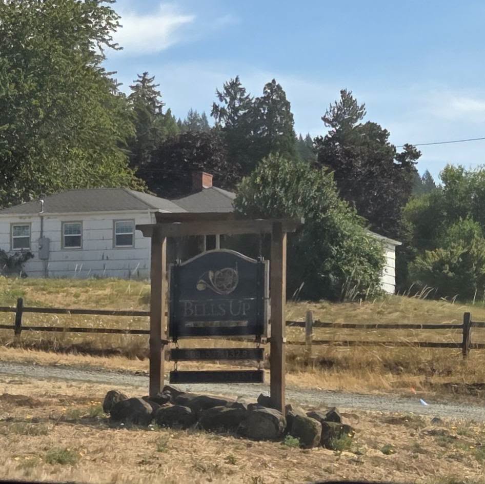 The Bells Up sign on Bell Road